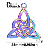 10Pcs Mixed Witch Amulet Knot Moon Star Sun Charms Stainless Steel Pendant