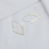 10Pcs Raw Brass Silver Leaf Charms Drop Pendant DIY Earring Necklace