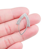 10Pcs Raw Brass Silver Leaf Charms Drop Pendant DIY Earring Necklace