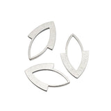 10Pcs Raw Brass Silver Leaf Charms Drop Pendant DIY Earring Necklace