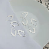 10Pcs Raw Brass Silver Leaf Charms Drop Pendant DIY Earring Necklace