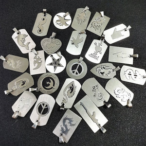 10Pcs Stainless Steel Pendants Jewelry Finding Accessories