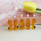 10Pcs/Lot Resin Beer Drink Bottle Earring Pendant Keychain Mobile Phone Pendant
