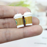 10Pcs Resin Drink Charm Coffee Cup Pendant For Earrings Keychain DIY