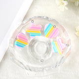 10Pcs/Lot Resin Rainbow Charms Flatback Striped Star Heart DIY Jewelry Making