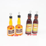 10Pcs Resin Wine Bottle Charm Pendant For DIY Jewelry Making