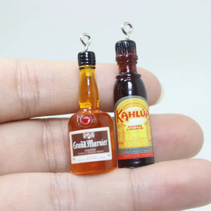 10Pcs Resin Wine Bottle Charm Pendant For DIY Jewelry Making