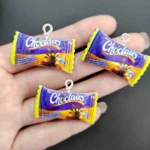 10Pcs Resin Candy Charm Pendant DIY Crafts Jewelry Earrings Keychain