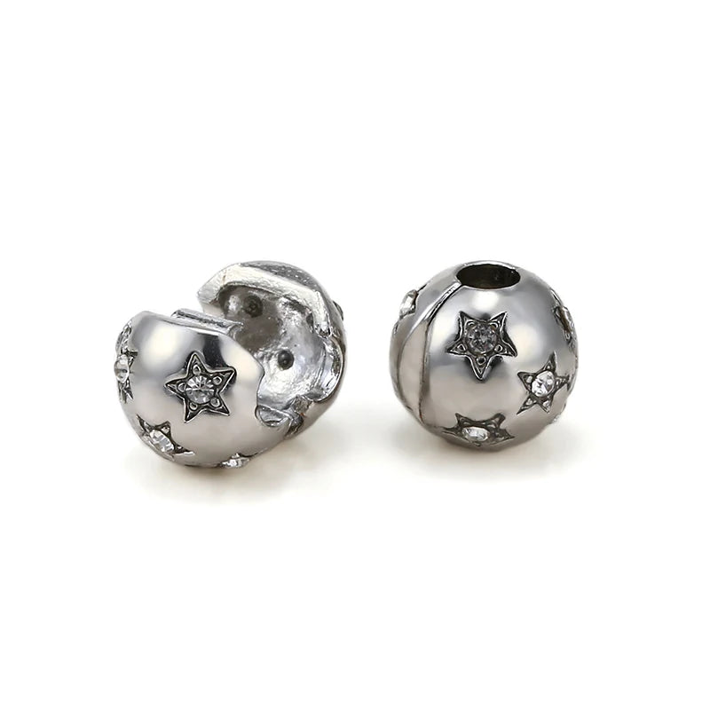 10Pcs/Lot Positioning Button Charm Beads DIY Bracelets Bangles Jewelry