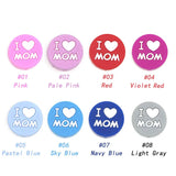 10Pcs Silicone Beads I LOVE DAD/MOM for DIY Baby Pacifier Chain