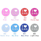 10Pcs Silicone Beads I LOVE DAD/MOM for DIY Baby Pacifier Chain