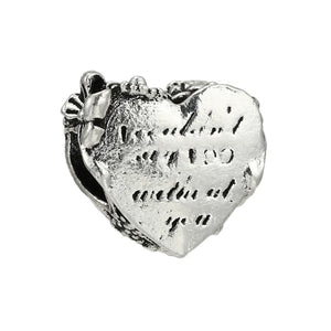 10Pcs Silver Heart Charms DIY Jewelry Making