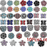 Crystal Flower Butterfly Charms Beads for Bracelets Necklace