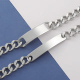 10Pcs/Lot Stainless Steel Cuban Chain Bracelet Adjustable Woman Man Bracelets