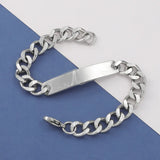 10Pcs/Lot Stainless Steel Cuban Chain Bracelet Adjustable Woman Man Bracelets