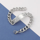 10Pcs/Lot Stainless Steel Cuban Chain Bracelet Adjustable Woman Man Bracelets