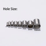 10Pcs Stainless Steel End Cap for Tassel Leather Cord DIY Bracelet