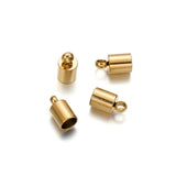 10Pcs Stainless Steel End Cap for Tassel Leather Cord DIY Bracelet