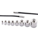 10Pcs Stainless Steel End Cap for Tassel Leather Cord DIY Bracelet