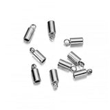 10Pcs Stainless Steel End Cap for Tassel Leather Cord DIY Bracelet