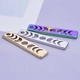10Pcs/Lot Stainless Steel Triple Moon Star Charms Gothic Pendant Jewelry Making