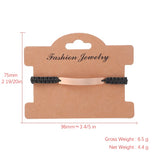 10Pcs Stainless Steel Mirror Polish Woven Bracelet