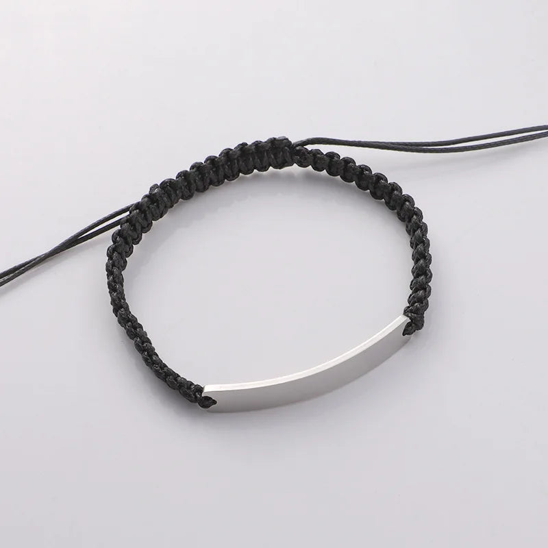 10Pcs Stainless Steel Mirror Polish Woven Bracelet