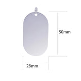 10Pcs Stainless Steel Rectangle Dog Tag Charms Pendant Diy Necklaces