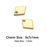 10Pcs Rhombus Charms Pendant for Jewelry DIY Making