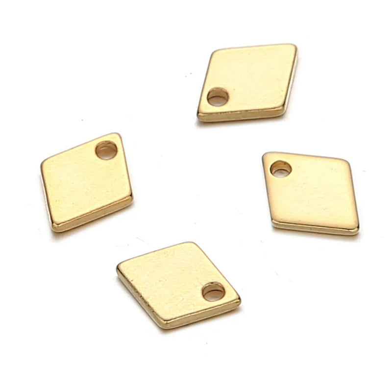 10Pcs Rhombus Charms Pendant for Jewelry DIY Making