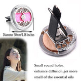 10Pcs Stainless Steel Car Air Freshener Clip Essential Oil Locket