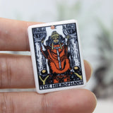 10Pcs Tarot Card Charm Acrylic Pendant For Jewelry Making