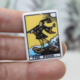10Pcs Tarot Card Charm Acrylic Pendant For Jewelry Making