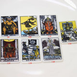 10Pcs Tarot Card Charm Acrylic Pendant For Jewelry Making