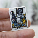 10Pcs Tarot Card Charm Acrylic Pendant For Jewelry Making