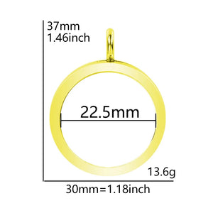 10Pcs Round Glass Memory Locket Pendant Necklaces