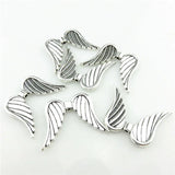 10Pcs Vintage Angel Feather Wings Spacer Beads Charms for Jewelry Making
