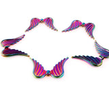 10Pcs Vintage Angel Feather Wings Spacer Beads Charms for Jewelry Making