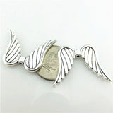 10Pcs Vintage Angel Feather Wings Spacer Beads Charms for Jewelry Making