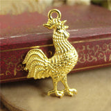 10Pcs 19*30mm Rooster Charm Pendant DIY Animal Jewelry Necklace Accessories
