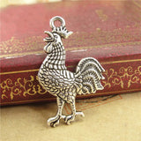 10Pcs 19*30mm Rooster Charm Pendant DIY Animal Jewelry Necklace Accessories