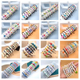 10Pcs/Lot Women's Dried Flower Bracelet Glass Ball Weave Lucky Flower Bracelets
