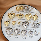 10Pcs Love Heart Pendants DIY Necklace Bracelet Earrings for Jewelry Making