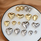 10Pcs Love Heart Pendants DIY Necklace Bracelet Earrings for Jewelry Making