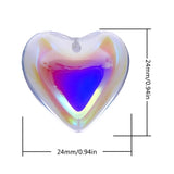 10Pcs Heart Gemstone Charm Pendants for Valentines