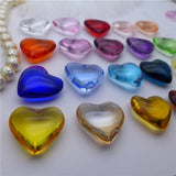 10Pcs Heart Gemstone Charm Pendants for Valentines