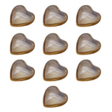 10Pcs Heart Gemstone Charm Pendants for Valentines