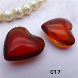 10Pcs Heart Gemstone Charm Pendants for Valentines