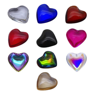 10Pcs Heart Gemstone Charm Pendants for Valentines