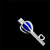 10Pcs Love Keys Pearl Cage Locket Diffuser Pendant DIY Jewelry Bulk